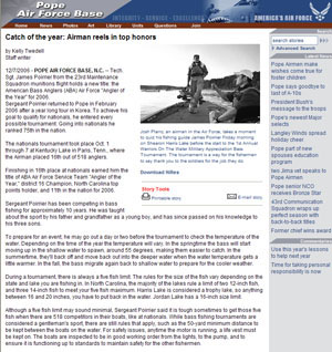 Pope Air Force Bass News Article